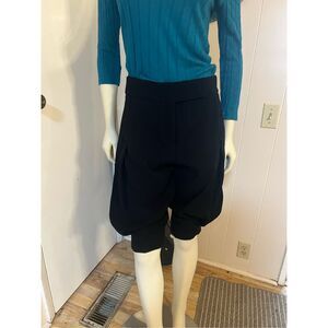 Vintage Givenchy Paris Womens Small Knee Length Shorts Black Made in Italy